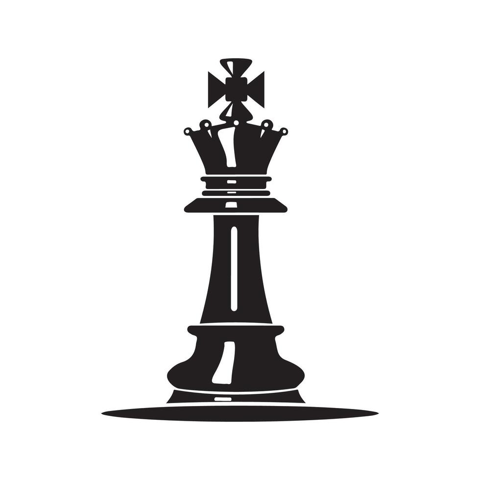 King Chess Logo Design Illustration Stock image. Chess logo design template design Image. vector