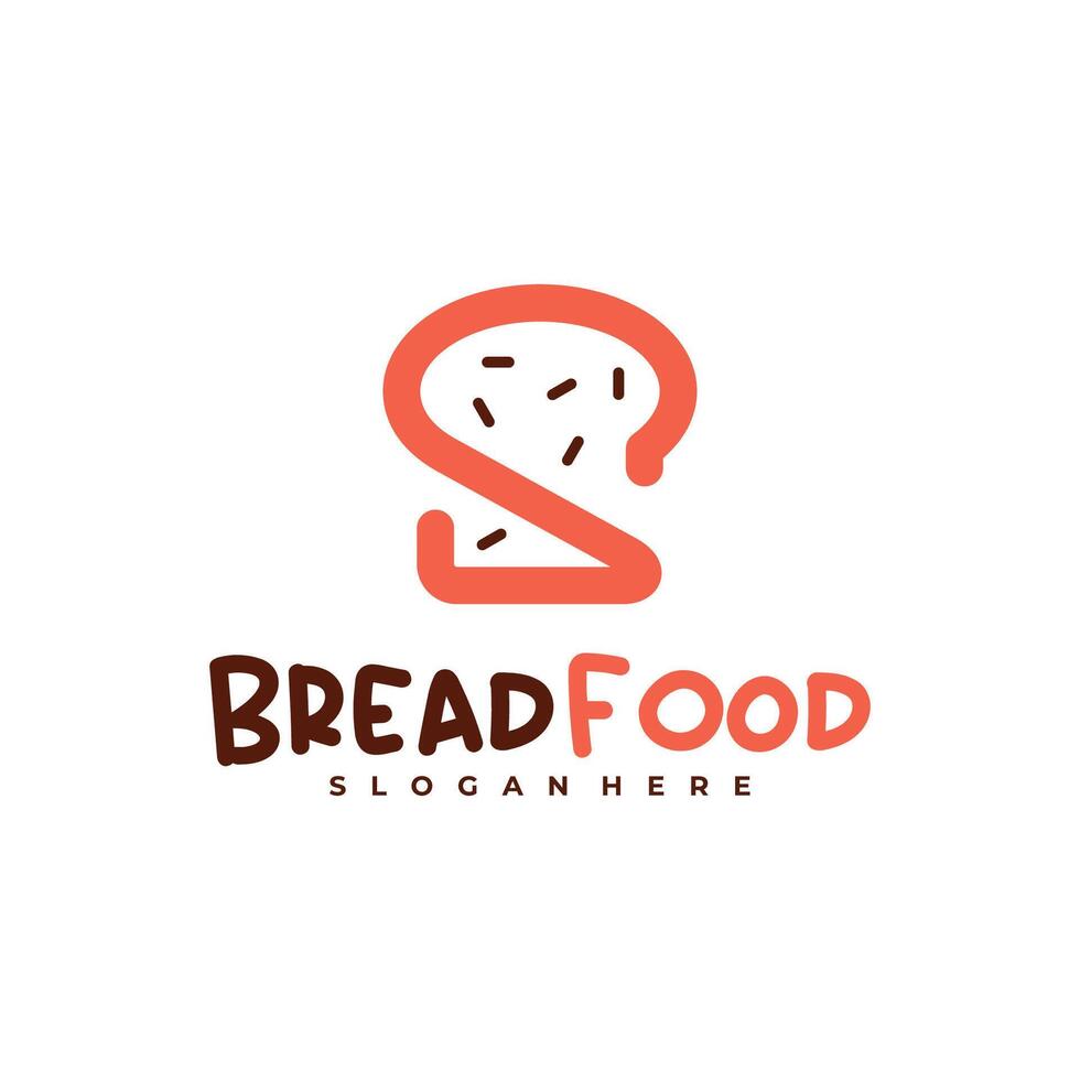 Bread with S logo template, Creative Bread logo design concepts vector