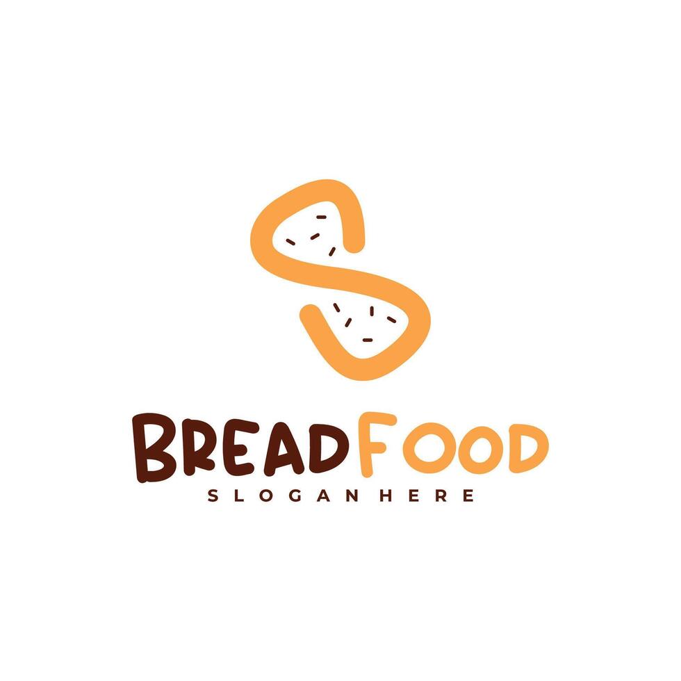 Bread with S logo template, Creative Bread logo design concepts vector