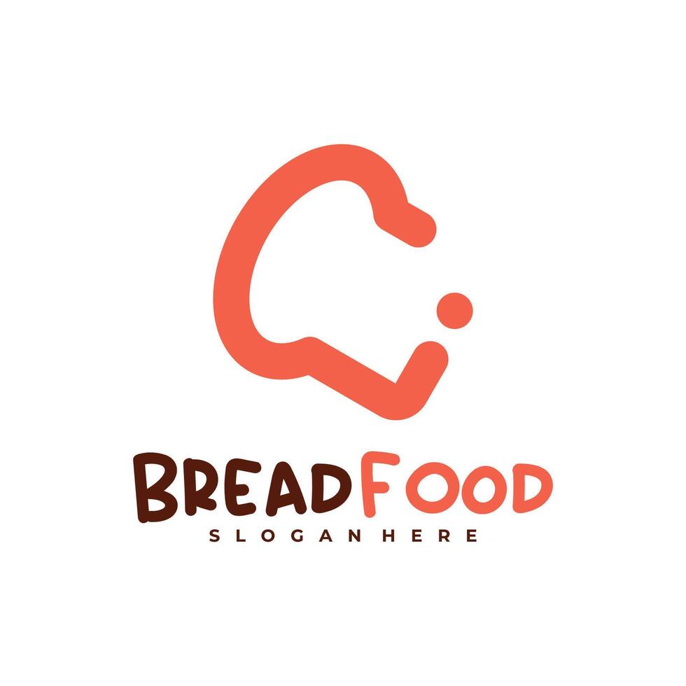 Bread with C logo template, Creative Bread logo design concepts vector