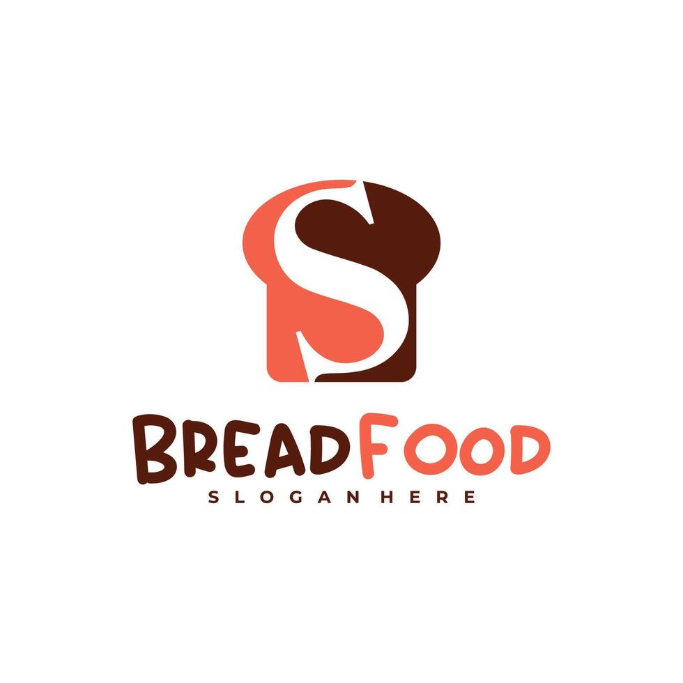 Bread with S logo template, Creative Bread logo design concepts vector