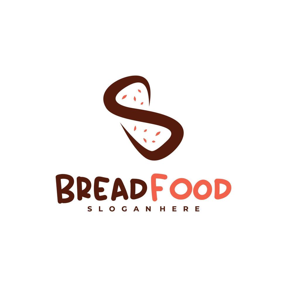 Bread with S logo template, Creative Bread logo design concepts vector
