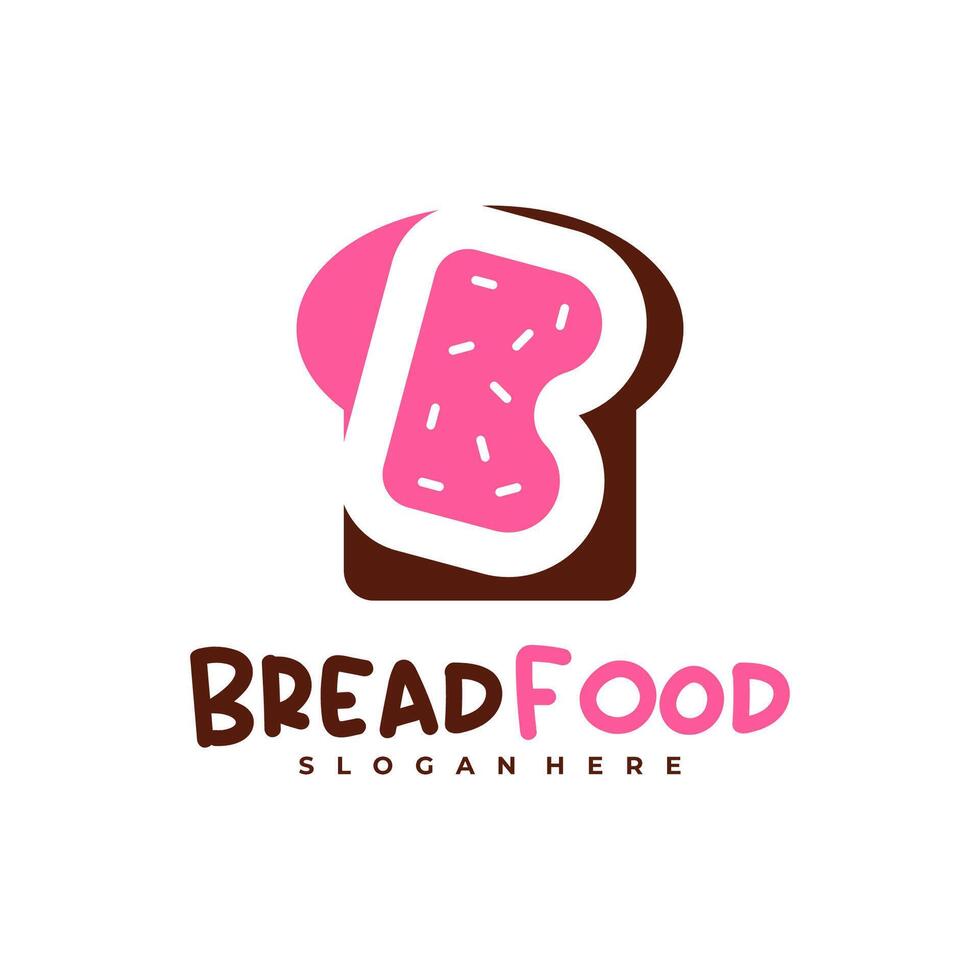 Bread with B logo template, Creative Bread fast logo design concepts vector