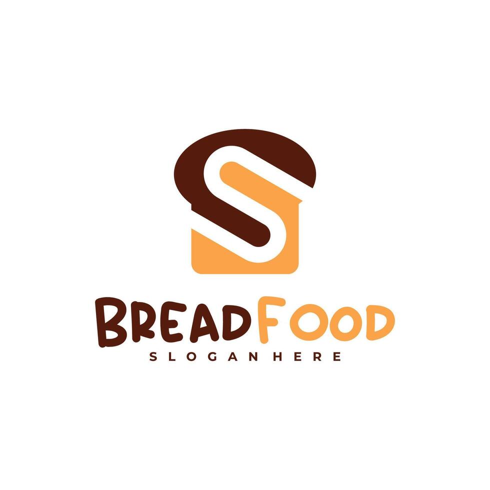Bread with S logo template, Creative Bread logo design concepts vector