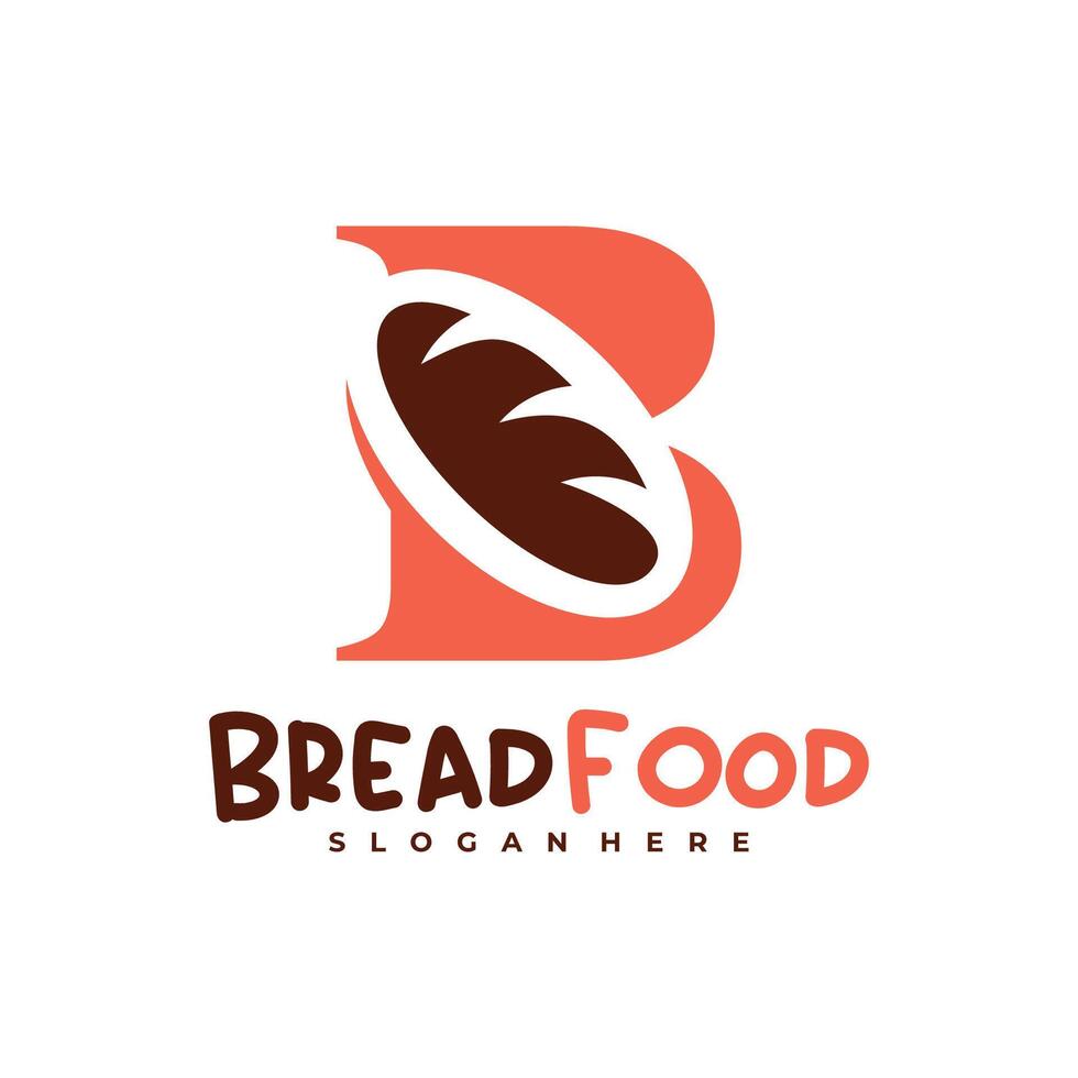 Bread with B logo template, Creative Bread fast logo design concepts vector