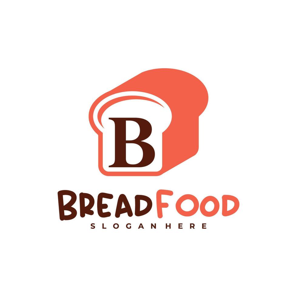 Bread with B logo template, Creative Bread fast logo design concepts vector