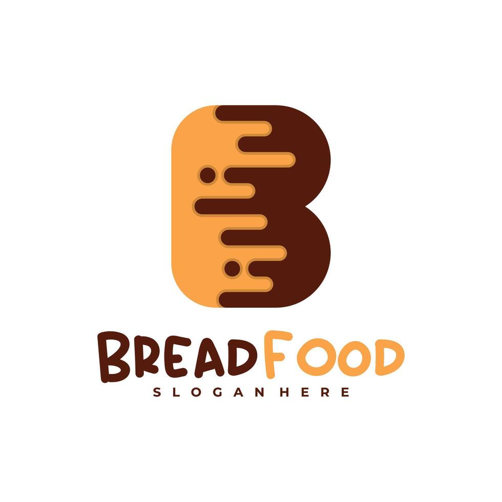Bread with B logo template, Creative Bread fast logo design concepts vector