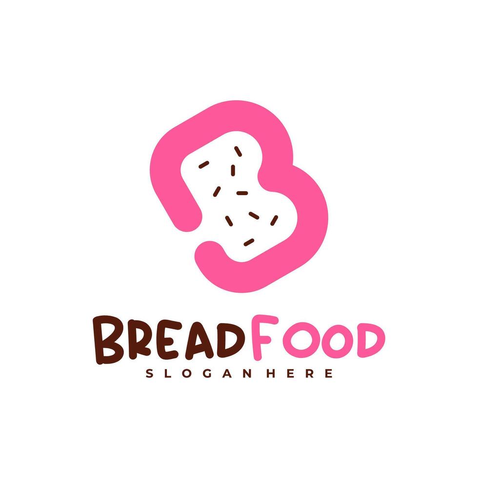 Bread with B logo template, Creative Bread fast logo design concepts vector