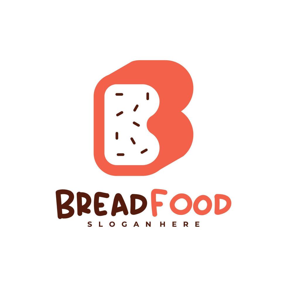 Bread with B logo template, Creative Bread fast logo design concepts vector