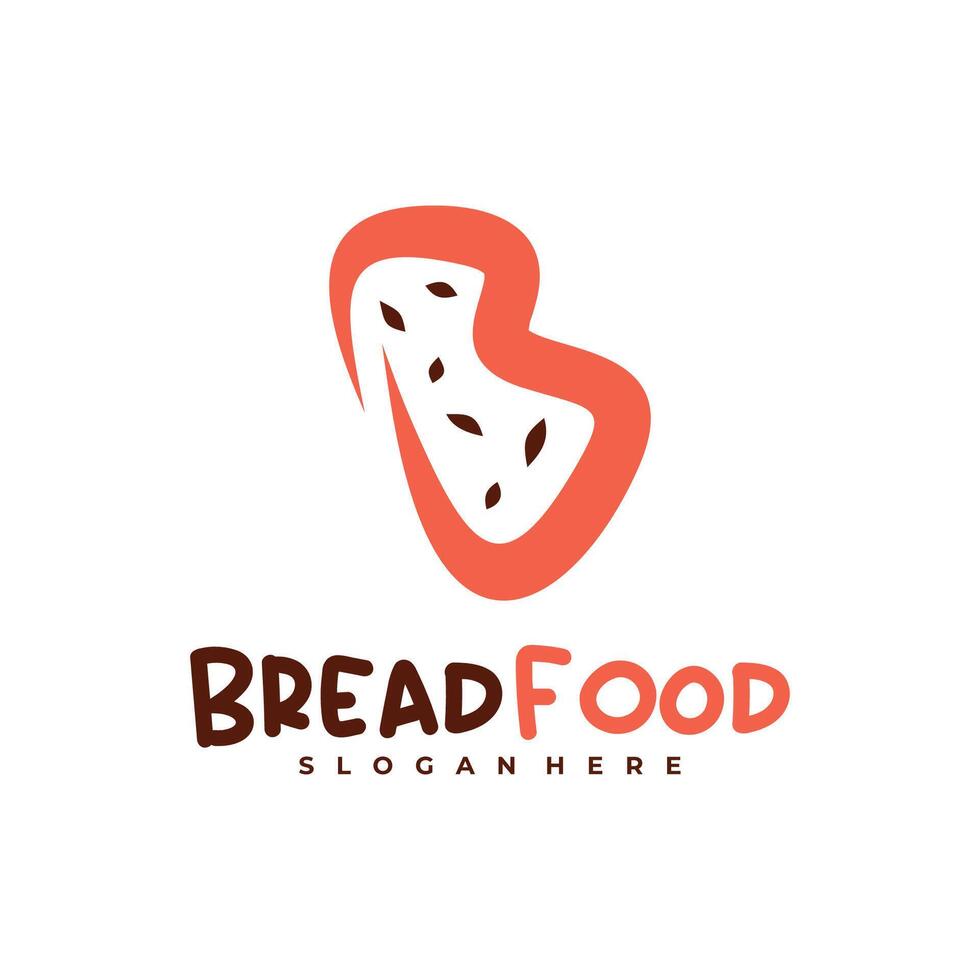 Bread with B logo template, Creative Bread fast logo design concepts vector