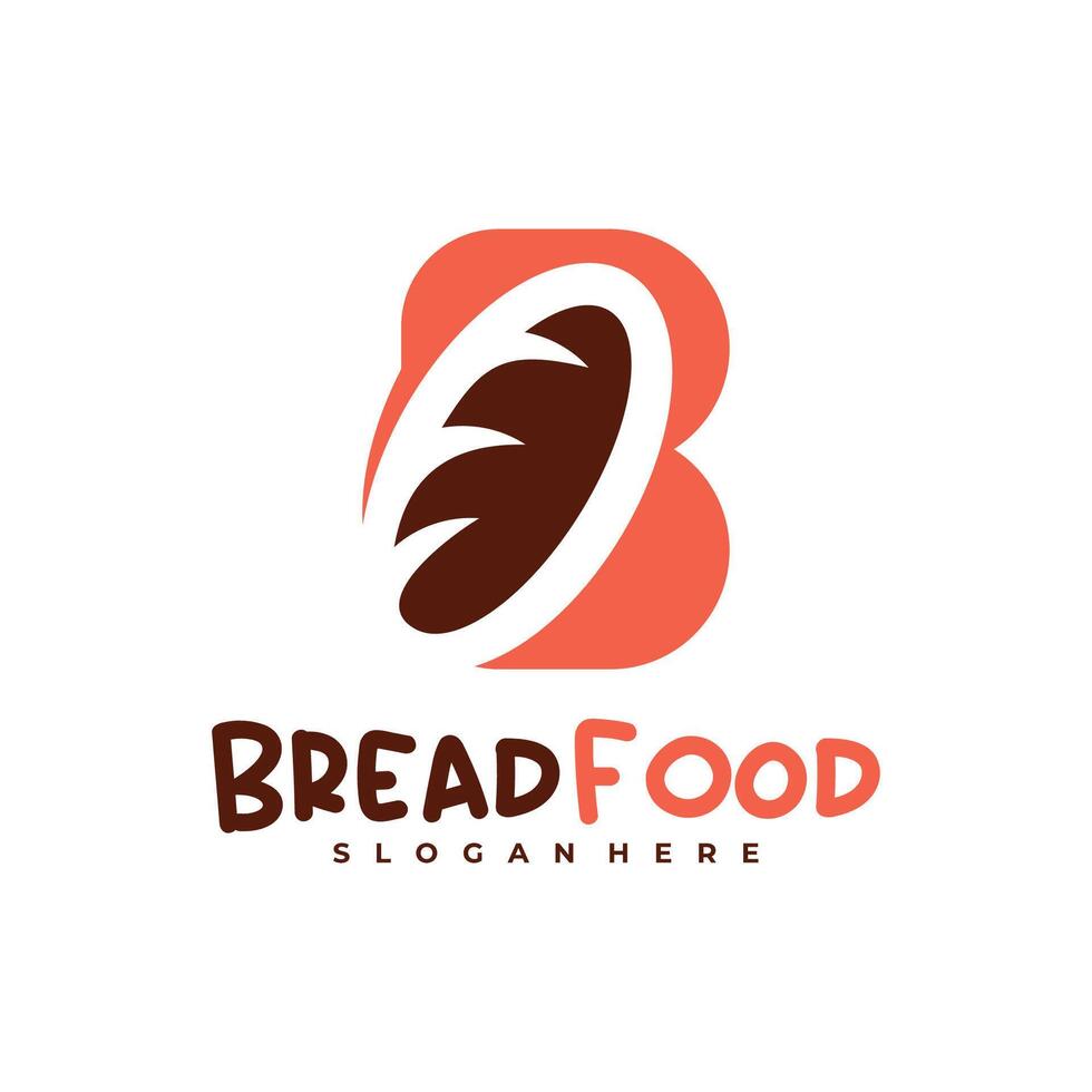 Bread with B logo template, Creative Bread fast logo design concepts vector