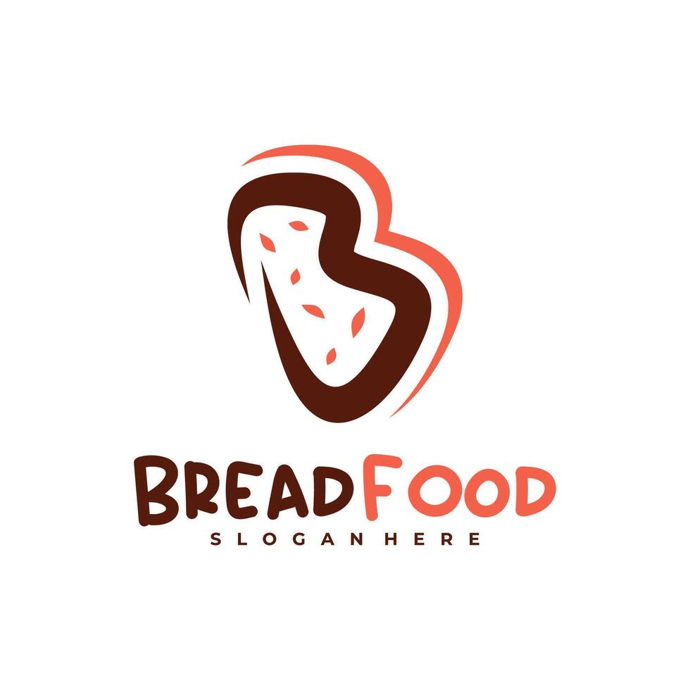 Bread with B logo template, Creative Bread fast logo design concepts vector