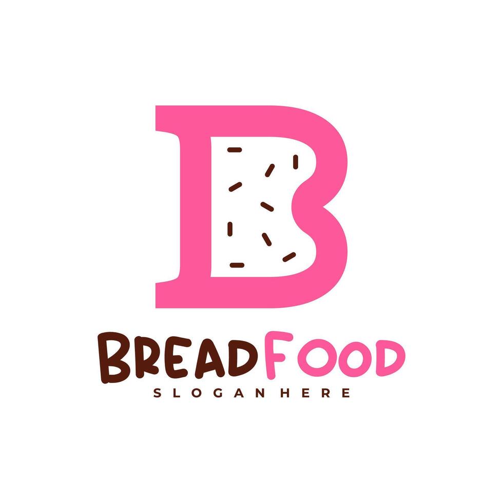 Bread with B logo template, Creative Bread fast logo design concepts vector