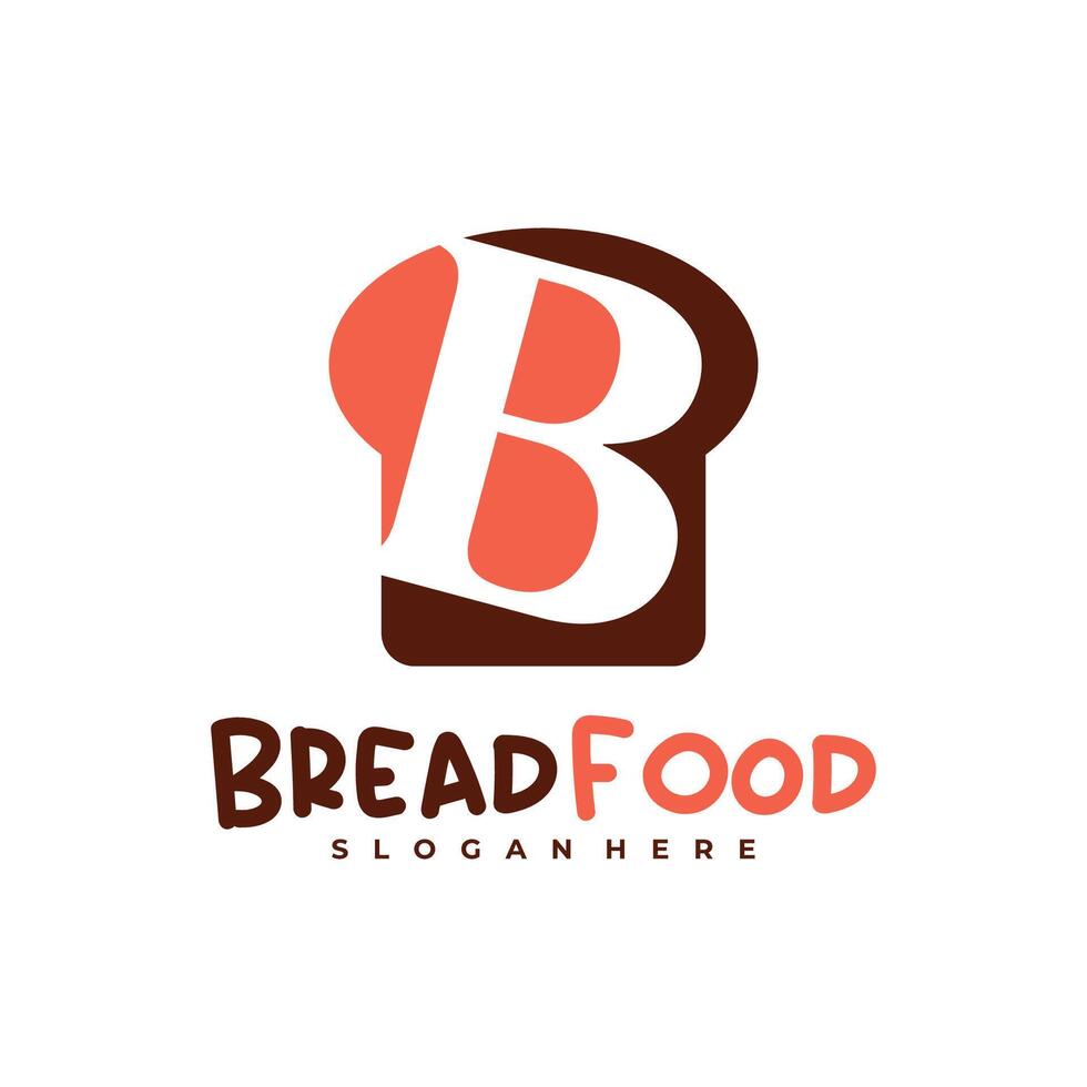 Bread with B logo template, Creative Bread fast logo design concepts vector