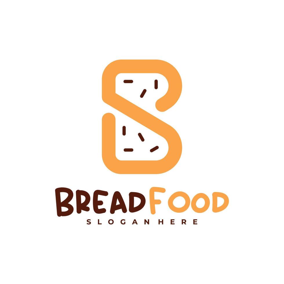 Bread with B logo template, Creative Bread fast logo design concepts vector
