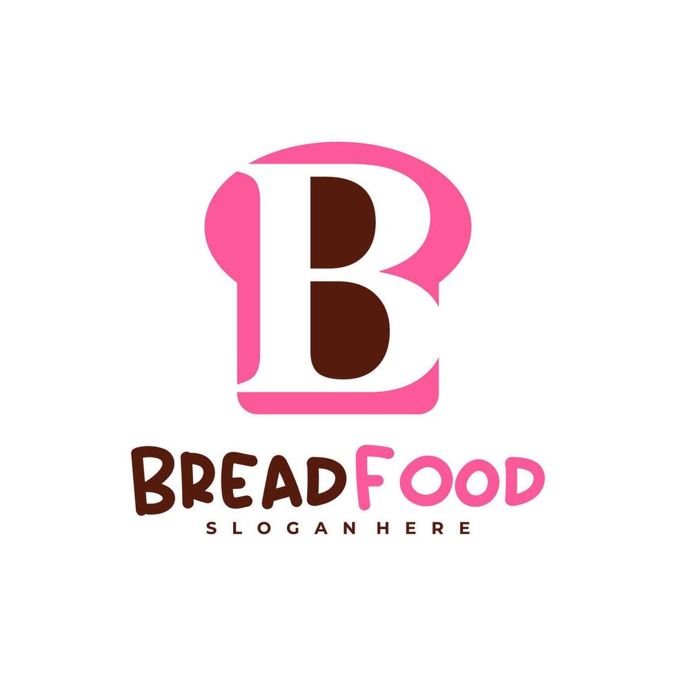Bread with B logo template, Creative Bread fast logo design concepts vector