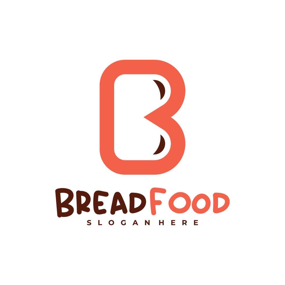 Bread with B logo template, Creative Bread fast logo design concepts vector