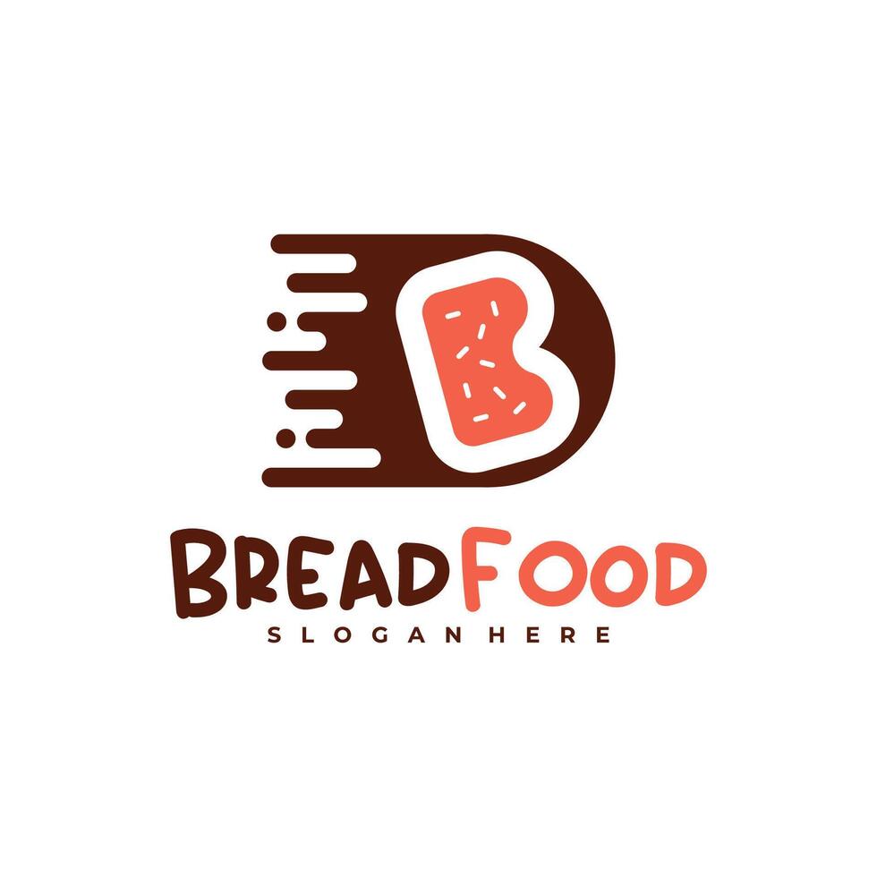 Bread with B logo template, Creative Bread fast logo design concepts vector