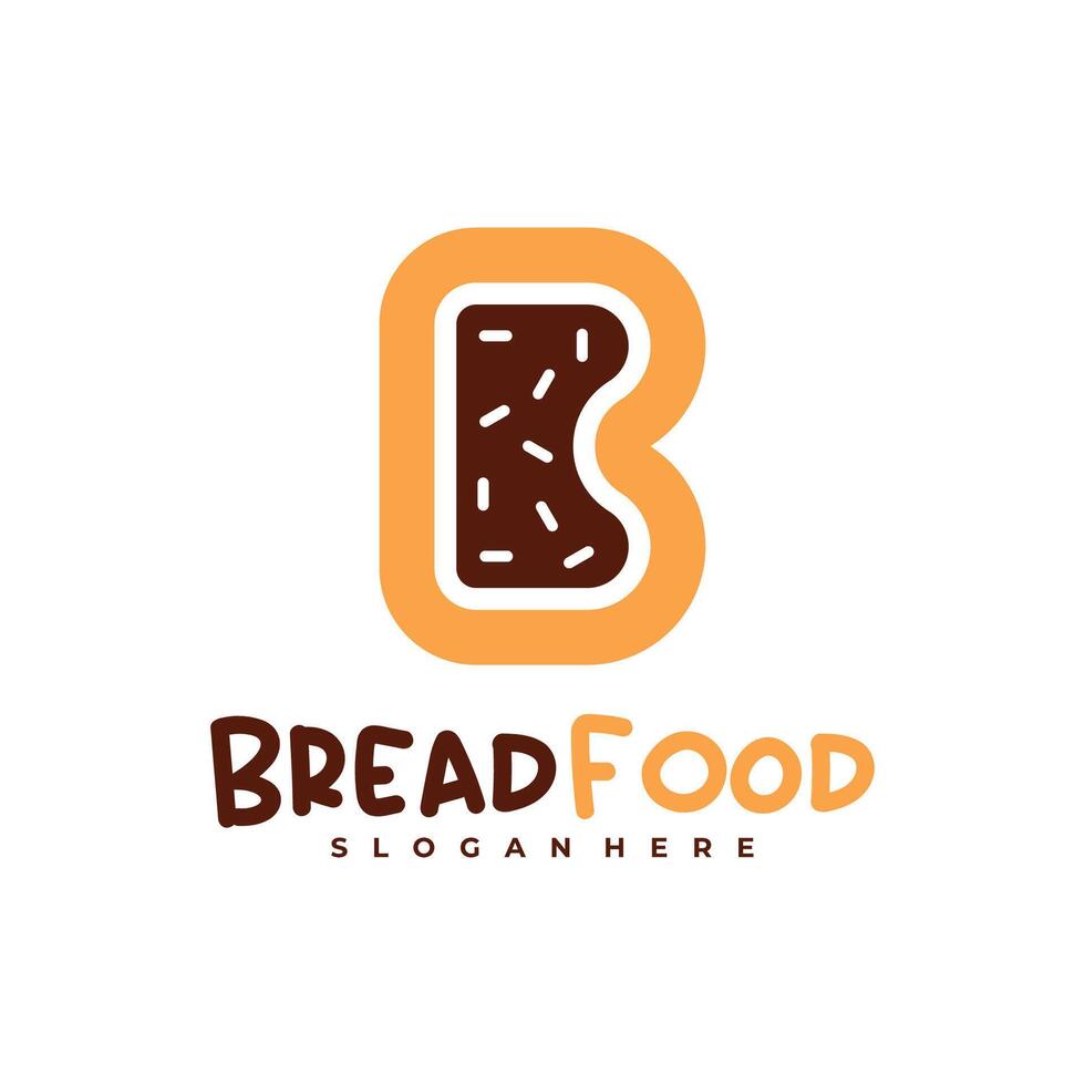 Bread with B logo template, Creative Bread fast logo design concepts vector