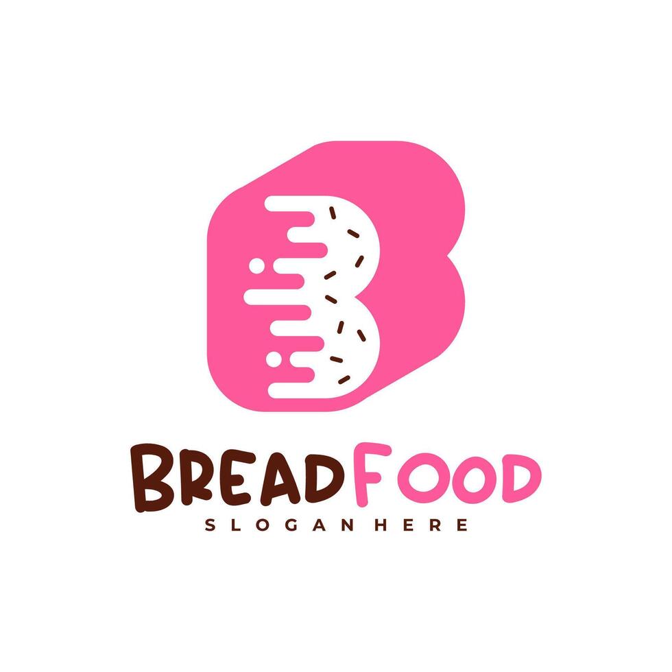 Bread with B logo template, Creative Bread fast logo design concepts vector