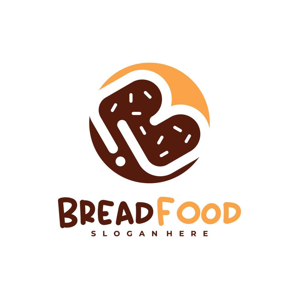 Bread with B logo template, Creative Bread fast logo design concepts vector