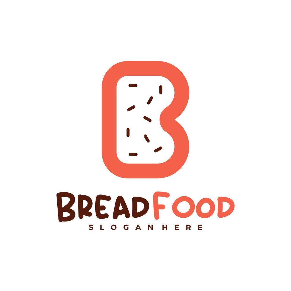 Bread with B logo template, Creative Bread fast logo design concepts vector