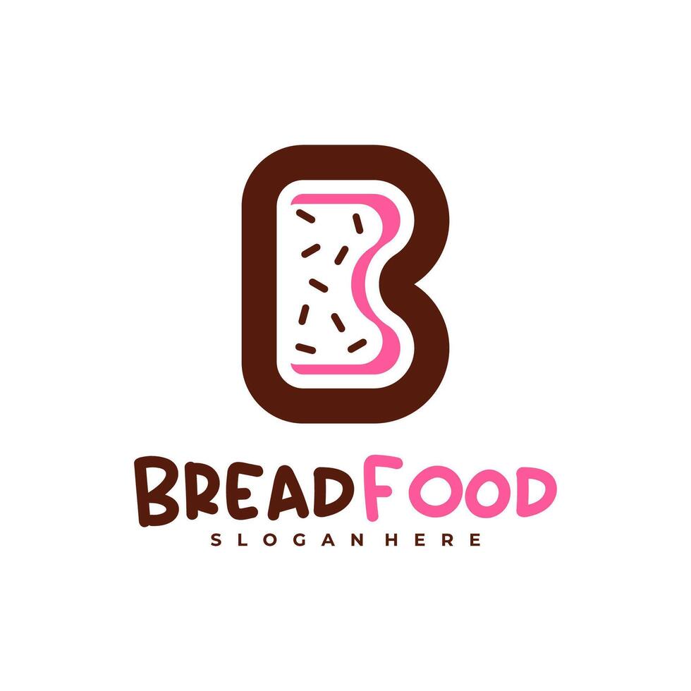 Bread with B logo template, Creative Bread fast logo design concepts vector