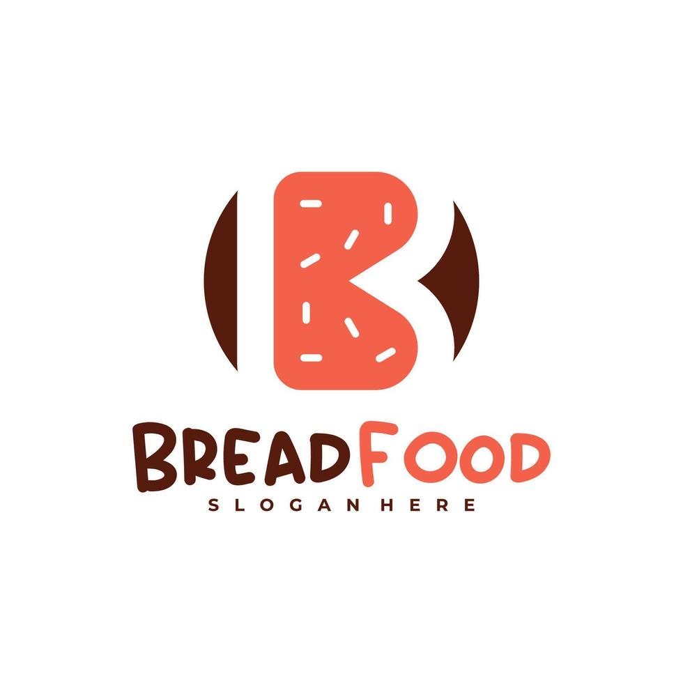 Bread with B logo template, Creative Bread fast logo design concepts vector