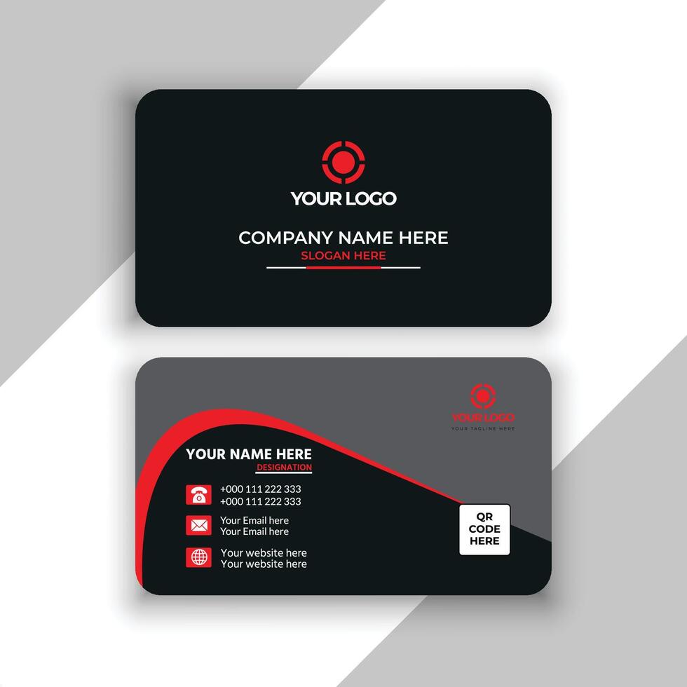 Modern business card template download vector