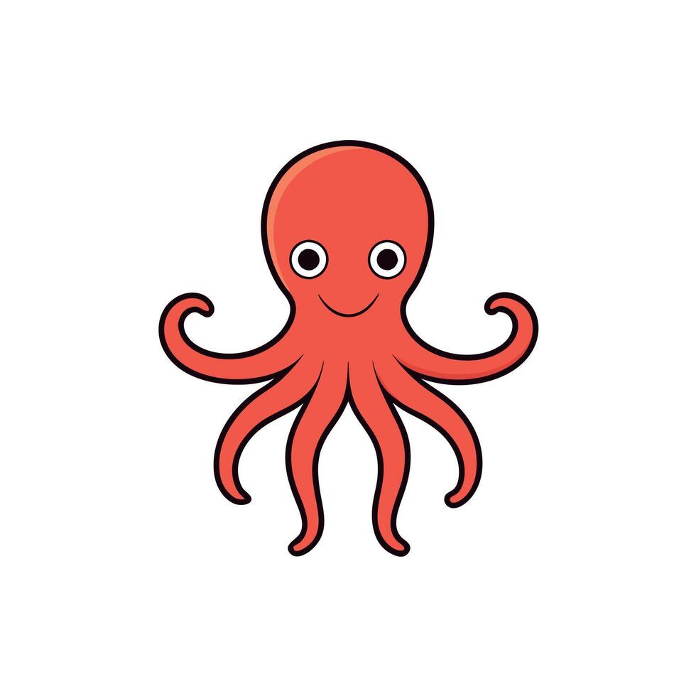 Common Octopus looks icon vector