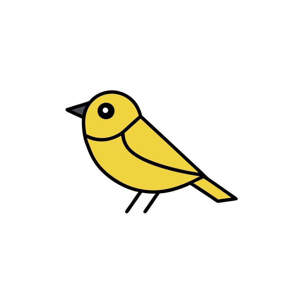 Common Yellowthroat bird looks icon vector