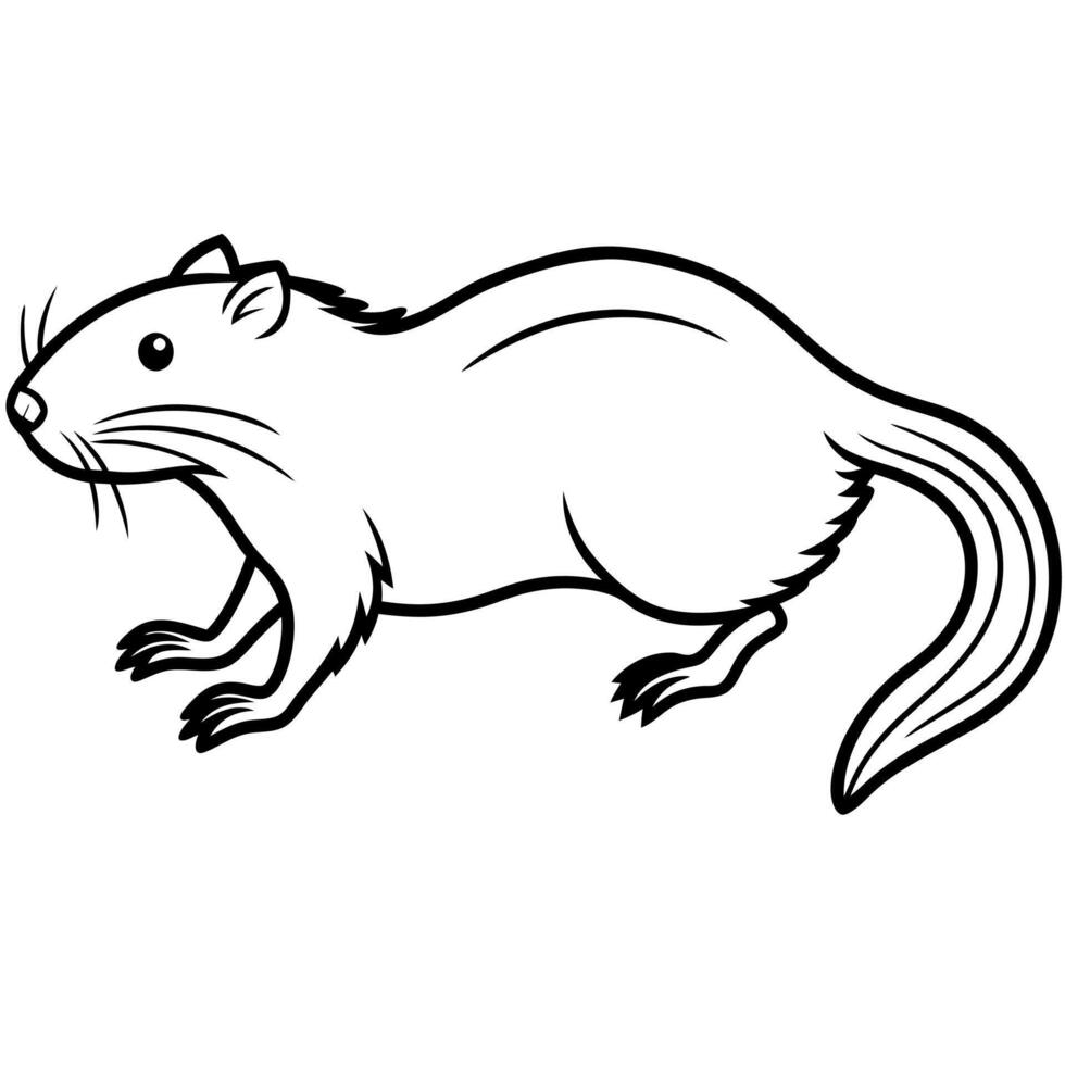 Coypu beaver runs icon vector