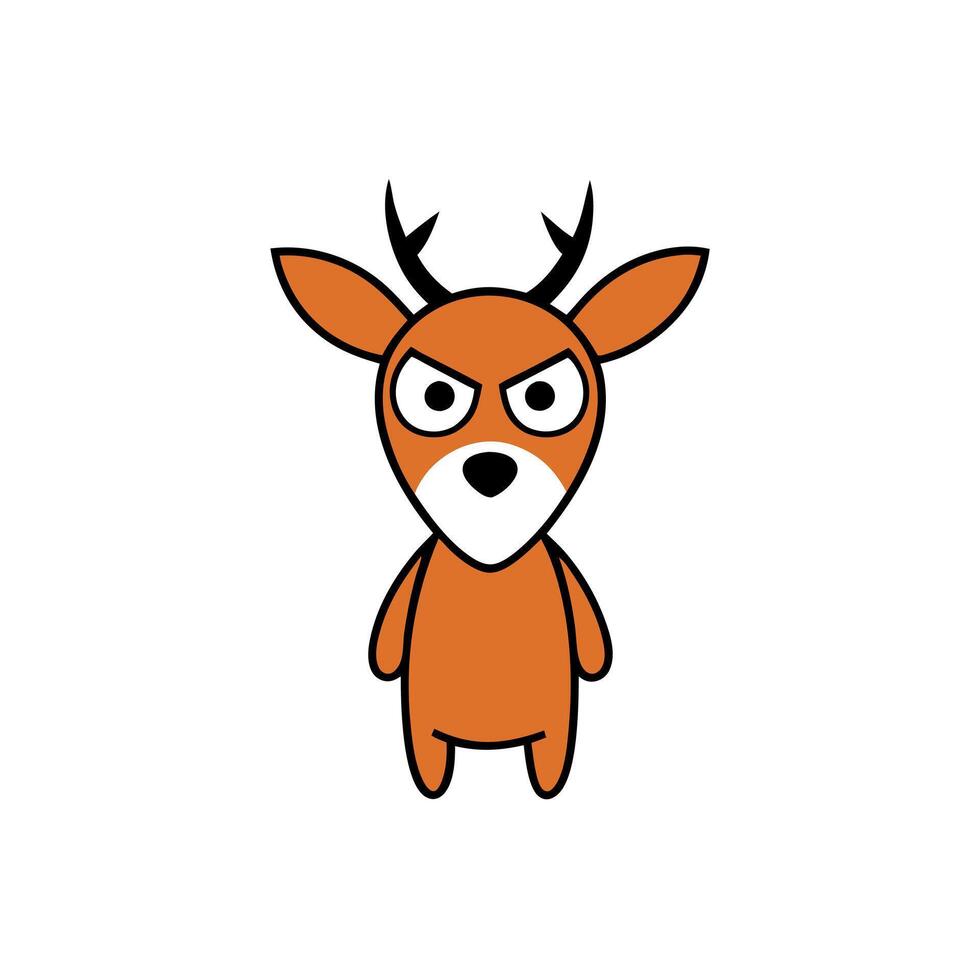 Coues Deer angry icon vector