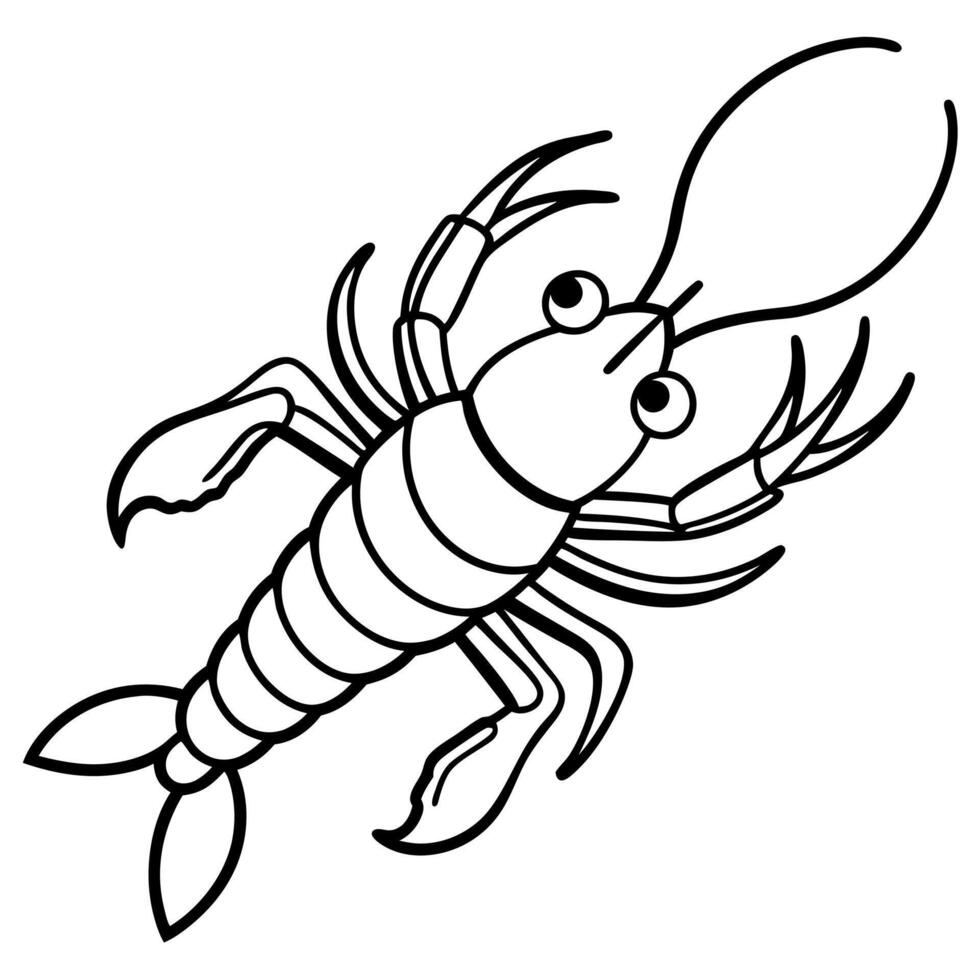 Crayfish fish jumps icon vector