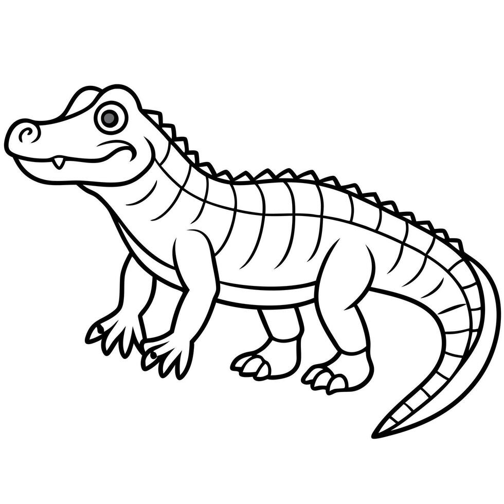 Crocodile Monitor stands icon vector