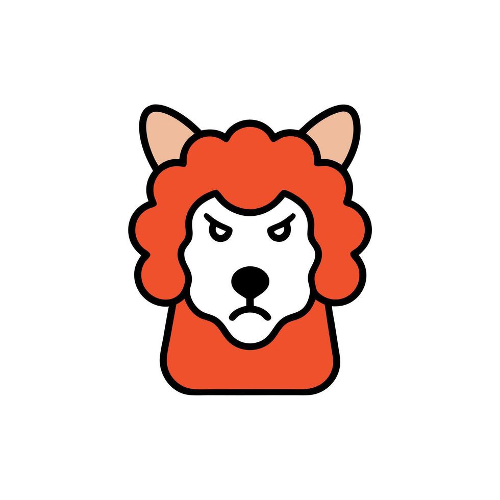 Croatian Sheepdog dog angry icon vector