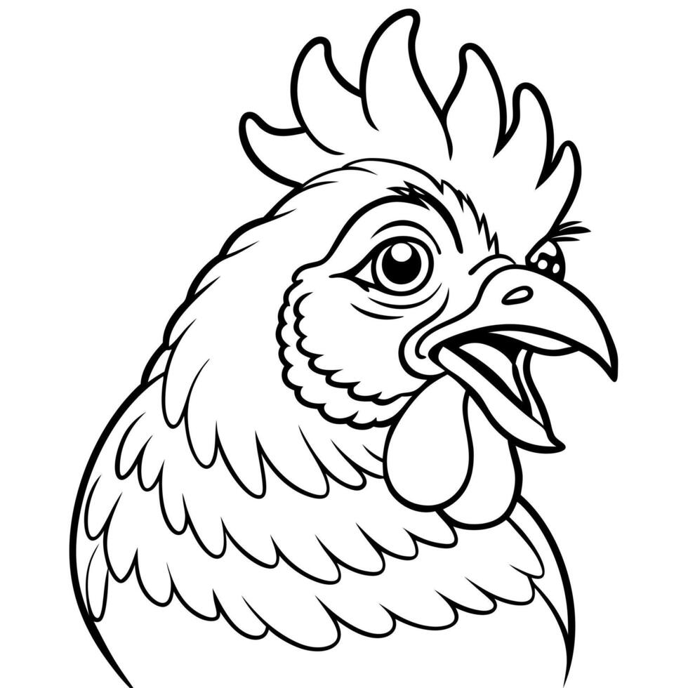 Cochin Chicken cries icon vector