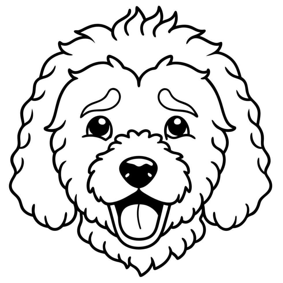 Cockapoo dog cries icon vector