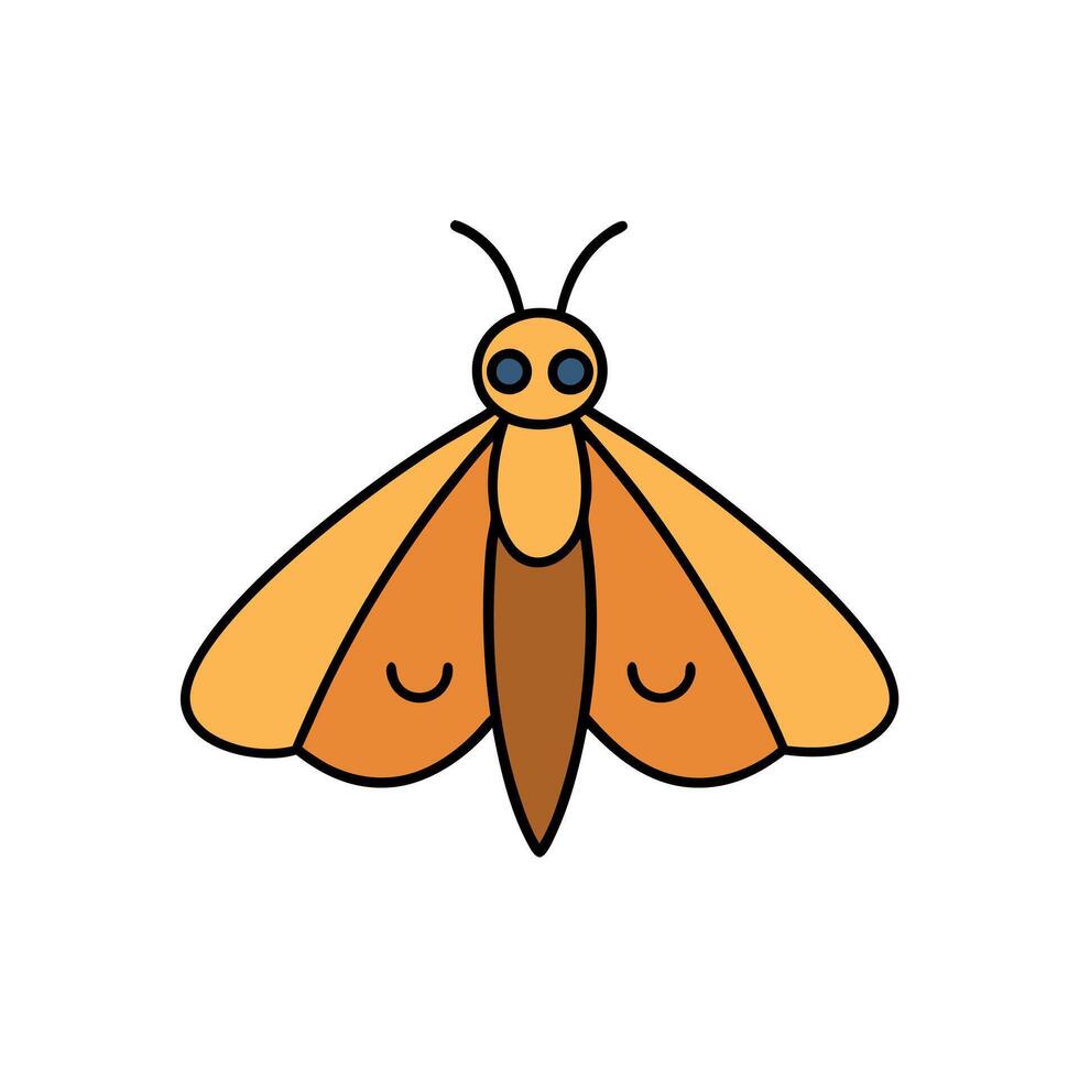 Comet Moth learns icon vector