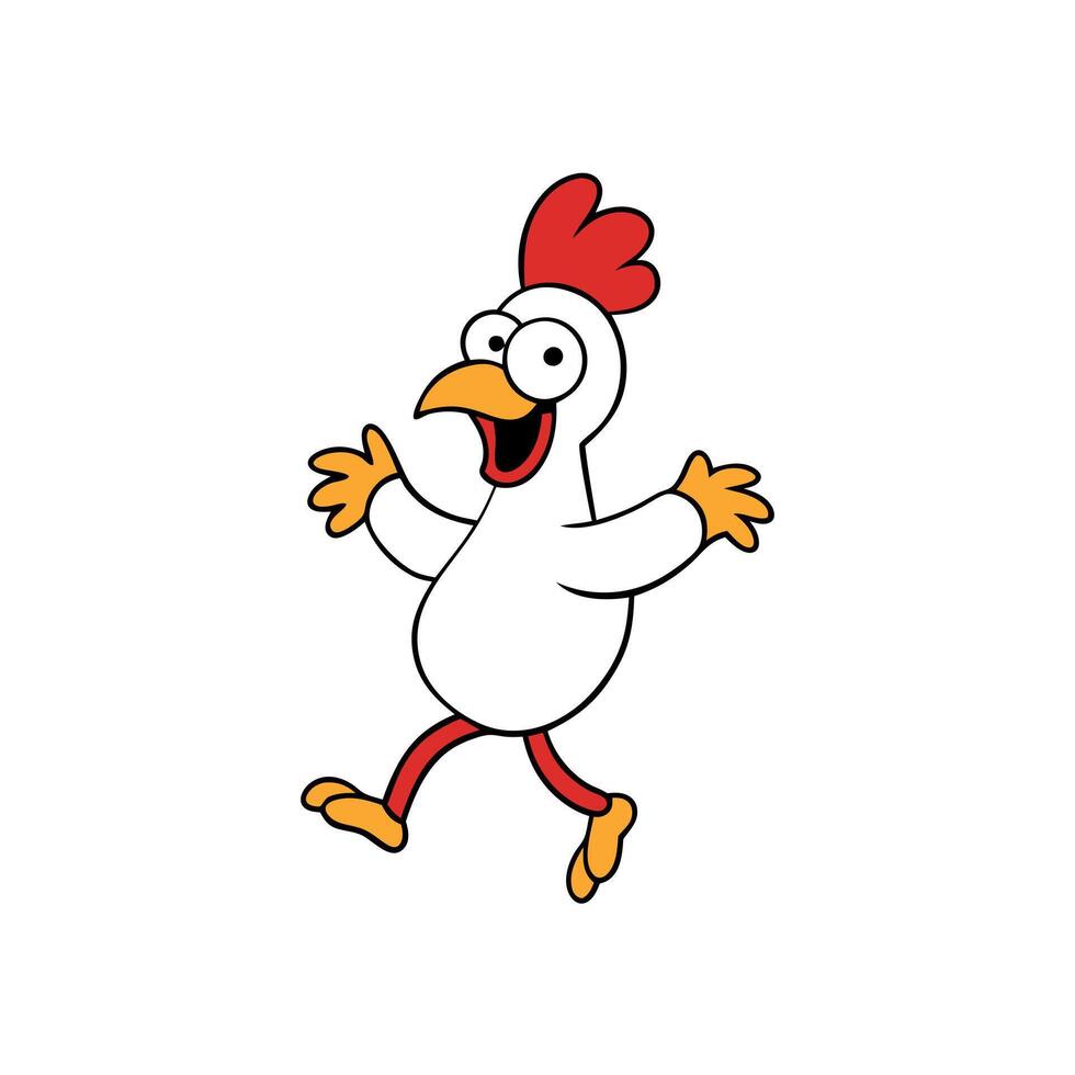 Cochin Chicken dancing icon vector