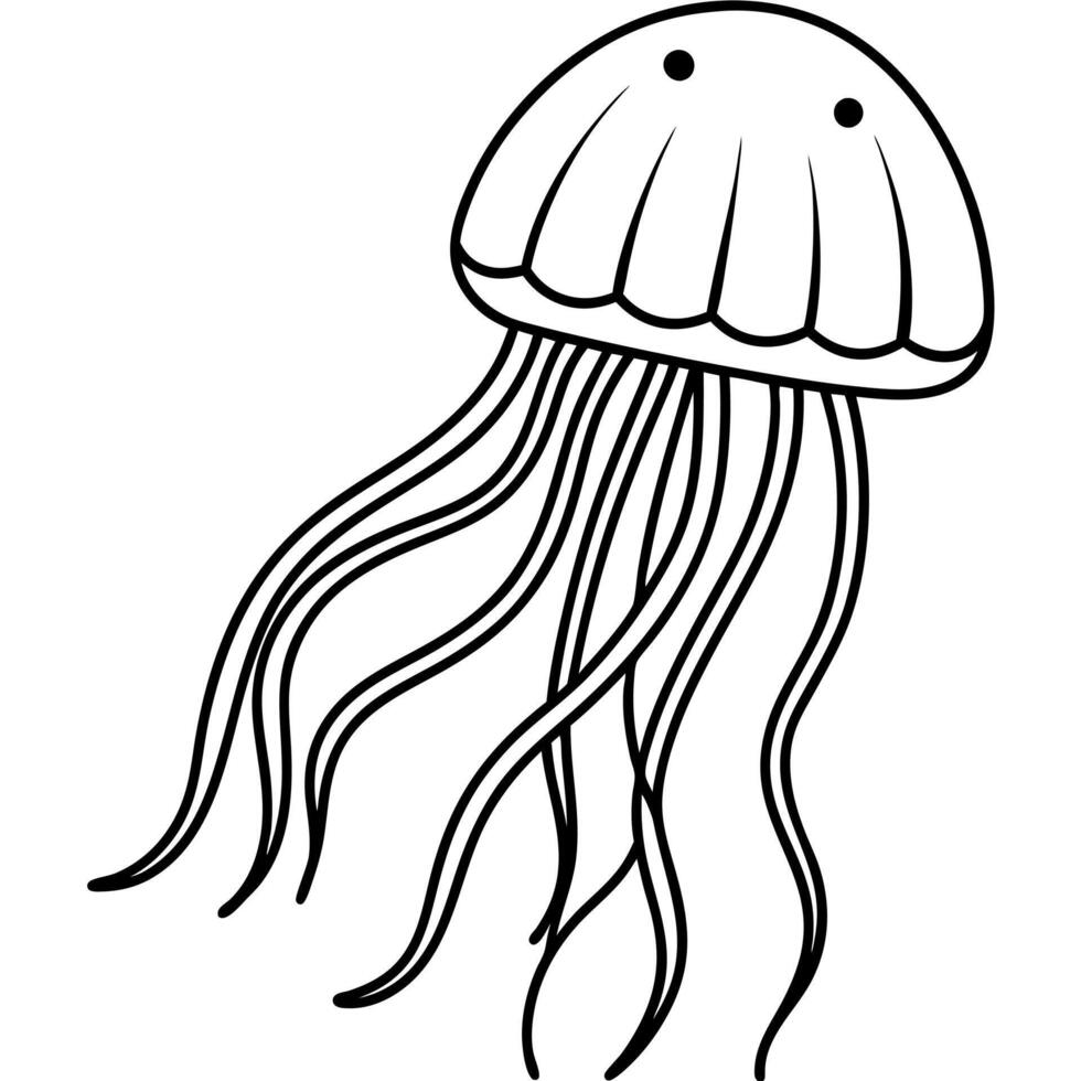 Comb Jellyfish walks icon vector