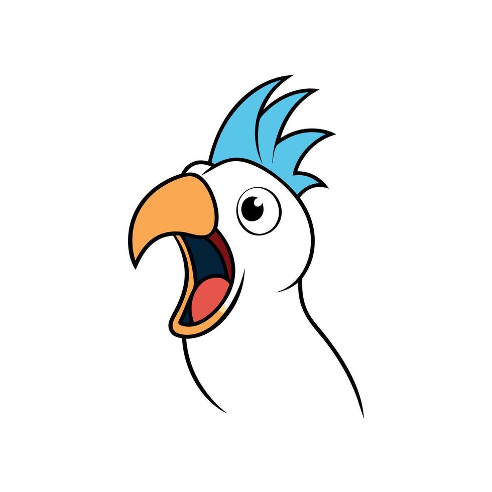 Cockatoo bird screams icon vector