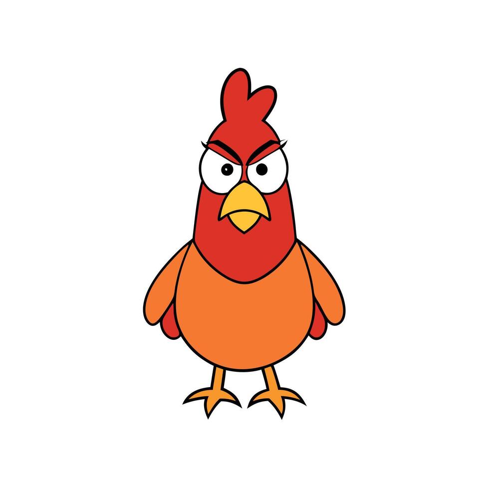 Cochin Chicken angry icon vector