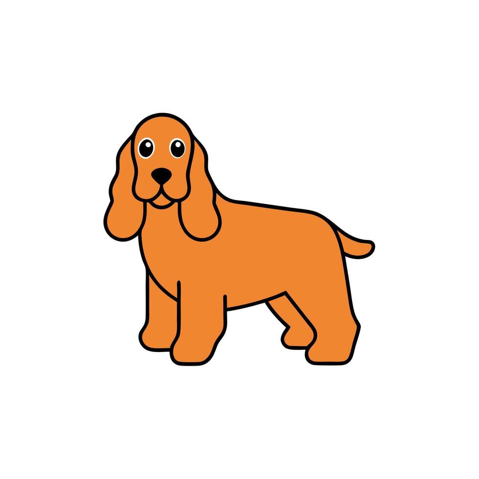 Cocker Spaniel dog looks icon vector