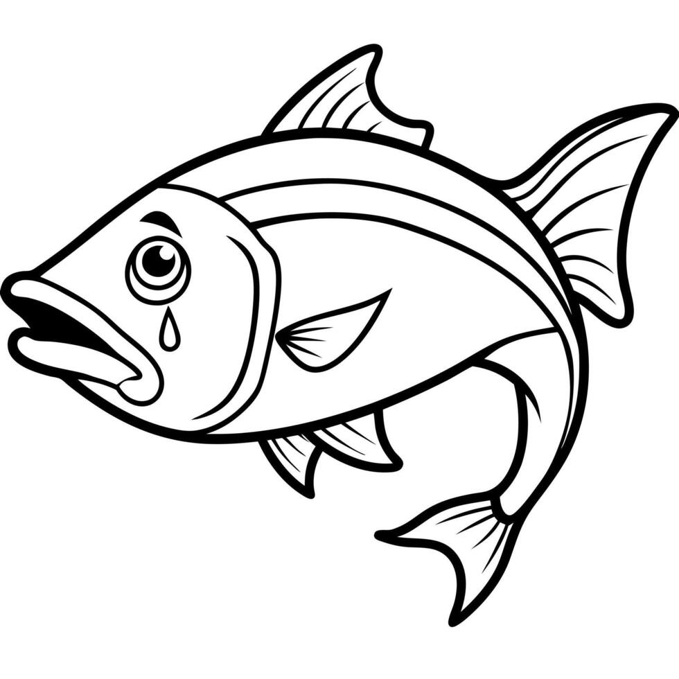 Cobia Fish cries icon vector