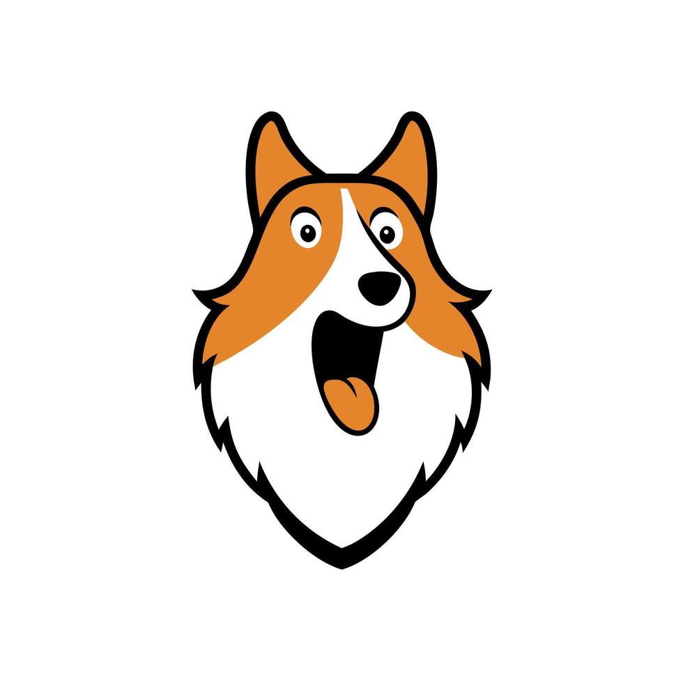 Collie dog screams icon vector
