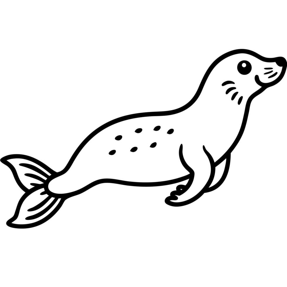 Common Seal jumps icon vector