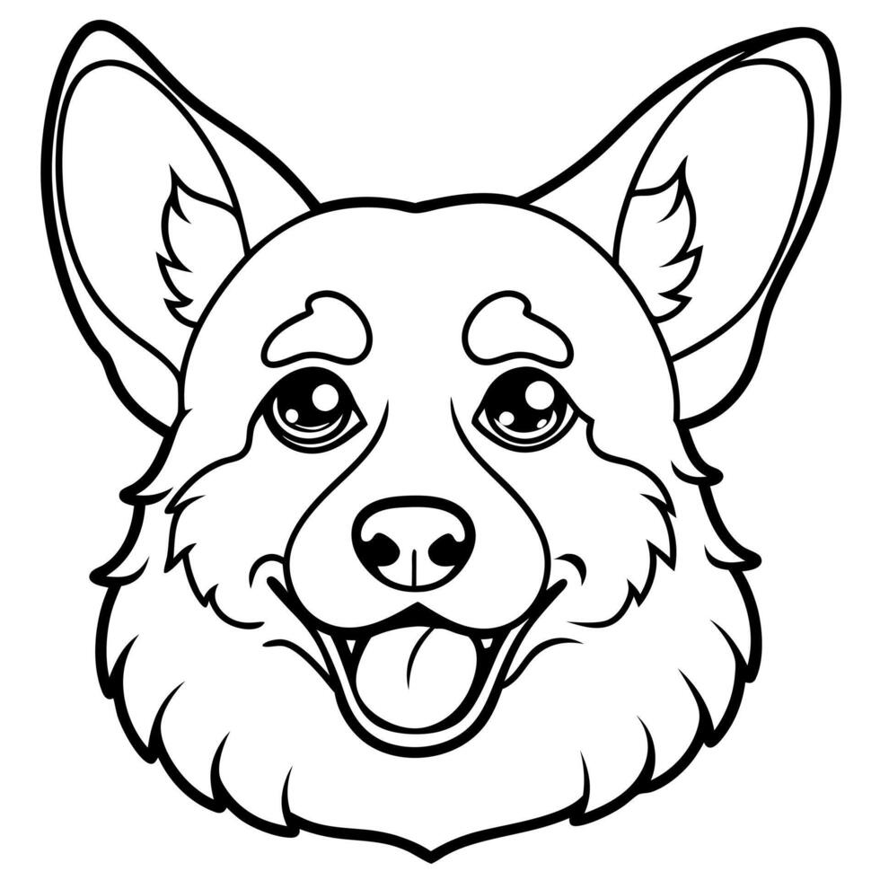 Corgipoo dog cries icon vector