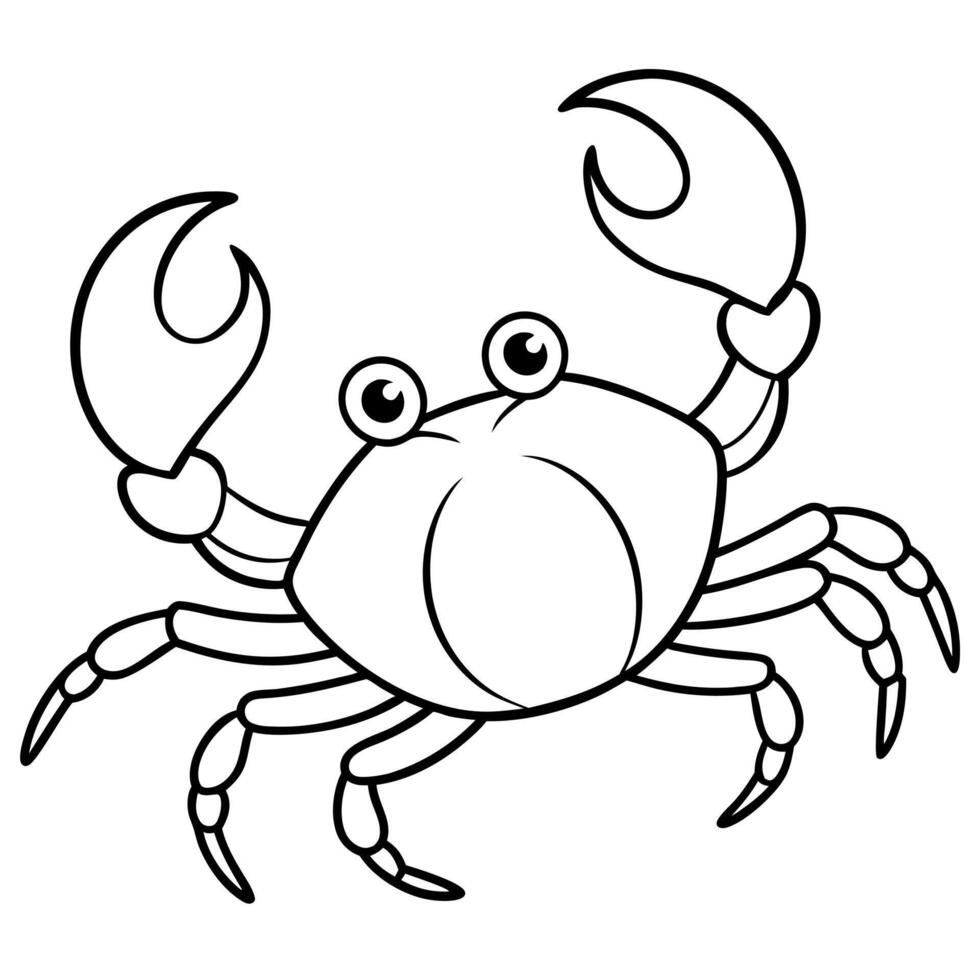 Crab walks icon vector
