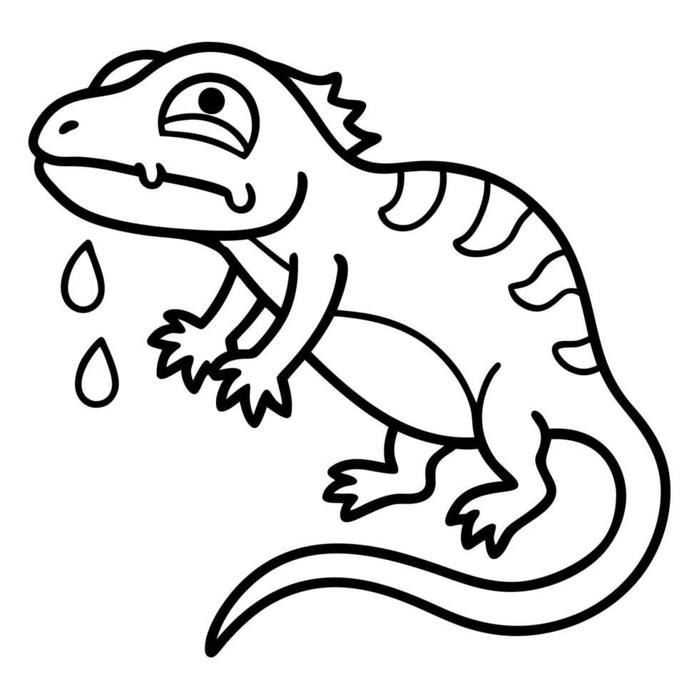Common Newt lizzard cries icon vector